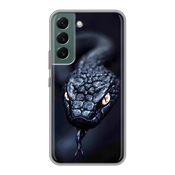 Чехол с принтом «Черная змея» для Samsung Galaxy S22 Plus