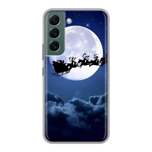 Чехол с принтом «Санта - луна» для Samsung Galaxy S22 Plus Чехол с принтом «Санта - луна» для Samsung Galaxy S22 Plus