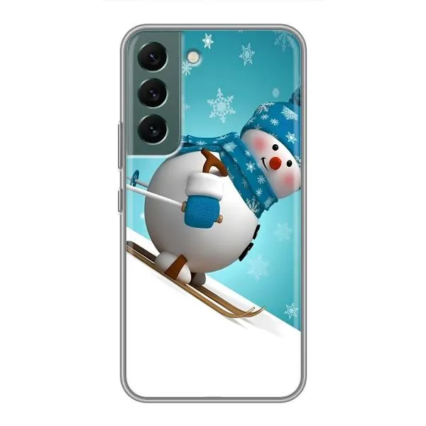 Чехол с принтом «Снеговик на лыжах» для Samsung Galaxy S22 Plus Чехол с принтом «Снеговик на лыжах» для Samsung Galaxy S22 Plus
