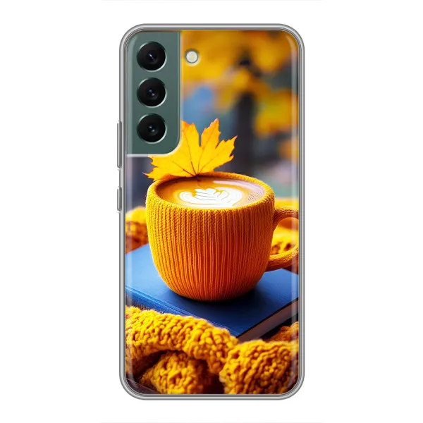 Чехол с принтом «Кофе на желтом пледе» для Samsung Galaxy S22 Plus