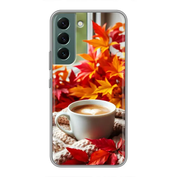 Чехол с принтом «Кофе и листья» для Samsung Galaxy S22 Plus