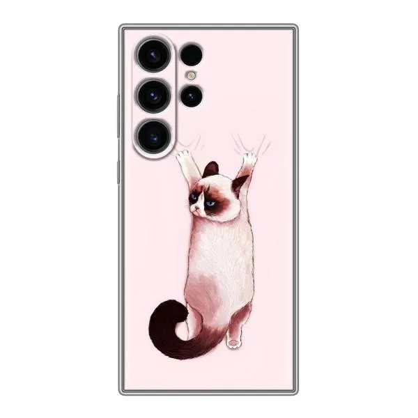 Чехол с принтом «Котик падает» для Samsung Galaxy S22 Ultra