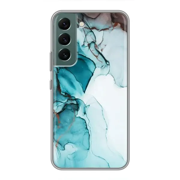 Чехол с принтом «Бирюзовый мрамор» для Samsung Galaxy S22 Чехол с принтом «Бирюзовый мрамор» для Samsung Galaxy S22