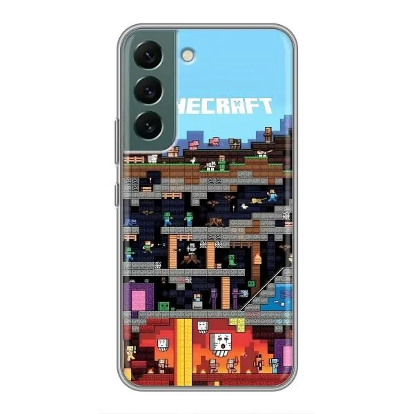 Чехол с принтом «фон Minecraft» для Samsung Galaxy S22 Чехол с принтом «фон Minecraft» для Samsung Galaxy S22