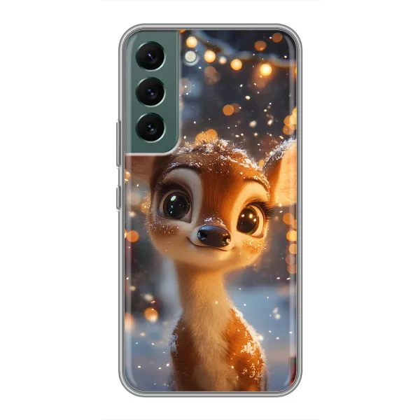 Чехол с принтом «Олененок среди гирлянд» для Samsung Galaxy S22