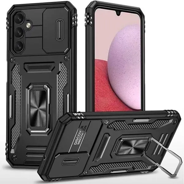 Ударопрочный чехол Camshield Army Ring для Samsung Galaxy S23 FE — Черный — фото 1