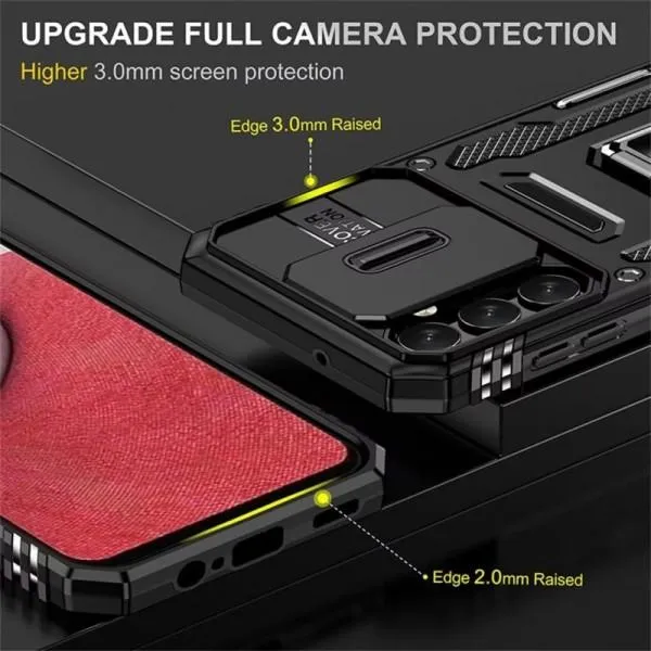 Ударопрочный чехол Camshield Army Ring для Samsung Galaxy S23 FE — Черный — фото 3
