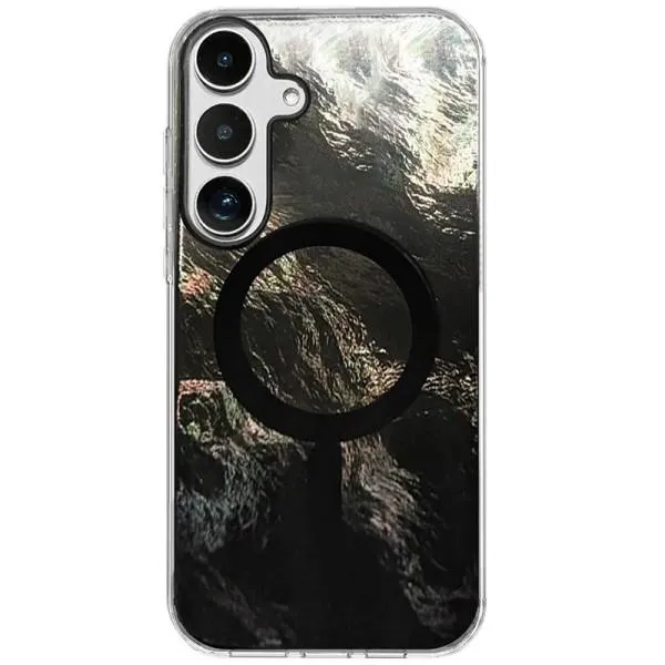 Чехол TPU Shiny Mountain Magnetic Fit для Samsung Galaxy S23 FE — Черный — фото 1