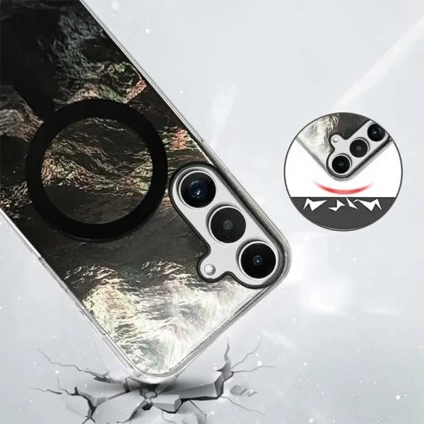 Чехол TPU Shiny Mountain Magnetic Fit для Samsung Galaxy S23 FE — Черный — фото 2