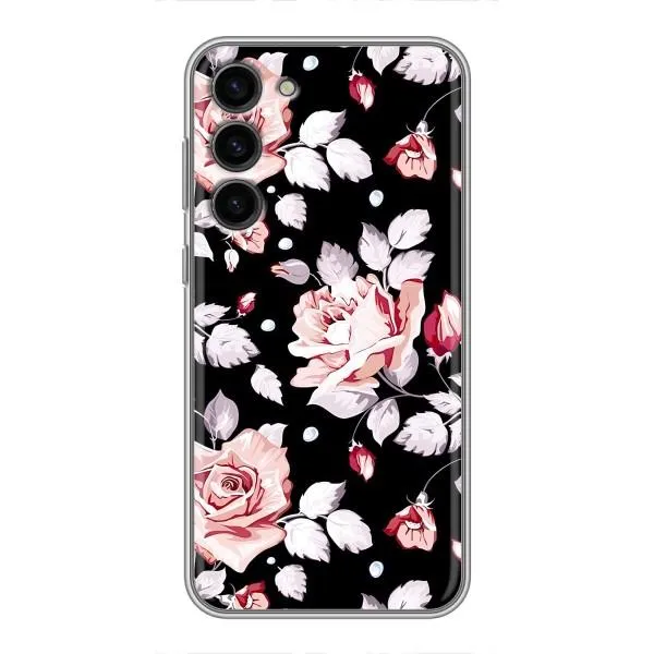 Чехол с принтом «Цветочки на черном» для Samsung Galaxy S23 Plus Чехол с принтом «Цветочки на черном» для Samsung Galaxy S23 Plus