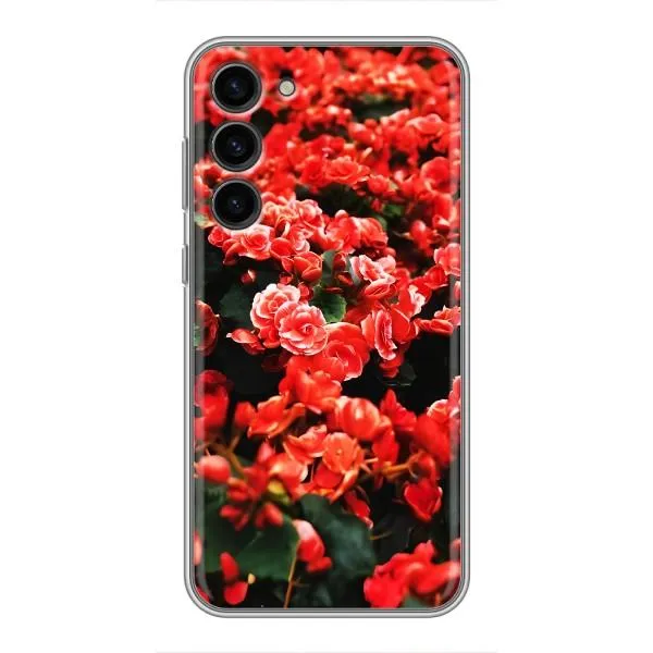 Чехол с принтом «Цветы красные» для Samsung Galaxy S23 Plus Чехол с принтом «Цветы красные» для Samsung Galaxy S23 Plus