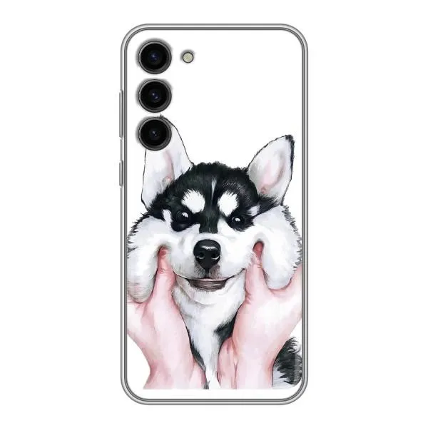 Чехол с принтом «Довольный Хаски» для Samsung Galaxy S23 Plus Чехол с принтом «Довольный Хаски» для Samsung Galaxy S23 Plus