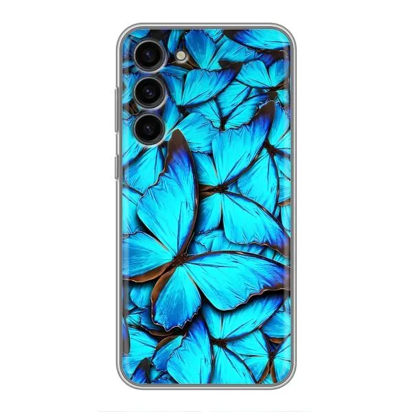 Чехол с принтом «Синие бабочки» для Samsung Galaxy S23 Plus Чехол с принтом «Синие бабочки» для Samsung Galaxy S23 Plus