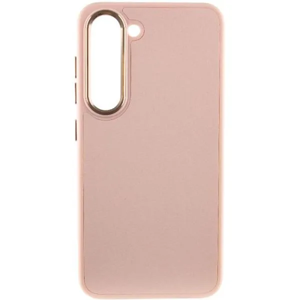 Кожаный чехол Bonbon Leather Metal Style для Samsung Galaxy S23 — Розовый — фото 1