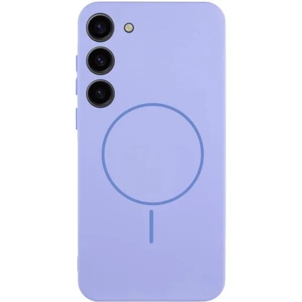 Чехол Silicone Cover Lakshmi Full Camera (AA) with Magnetic Fit для Samsung Galaxy S23 — Сиреневый — фото 1
