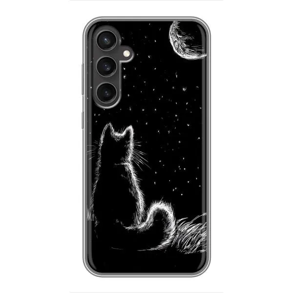 Чехол с принтом «Котик и луна» для Samsung Galaxy S23 Чехол с принтом «Котик и луна» для Samsung Galaxy S23