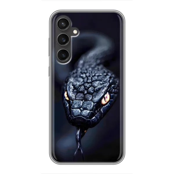 Чехол с принтом «Черная змея» для Samsung Galaxy S23 Чехол с принтом «Черная змея» для Samsung Galaxy S23