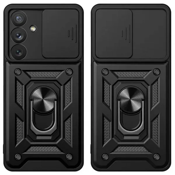 Чехол Ummi Camshield Serge Ring для Samsung Galaxy S24 FE — Черный — фото 2