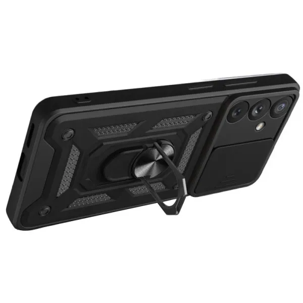Чехол Ummi Camshield Serge Ring для Samsung Galaxy S24 FE — Черный — фото 3