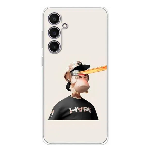 Чехол с принтом «обезьяна NFT в очках» для Samsung Galaxy S24 FE Чехол с принтом «обезьяна NFT в очках» для Samsung Galaxy S24 FE