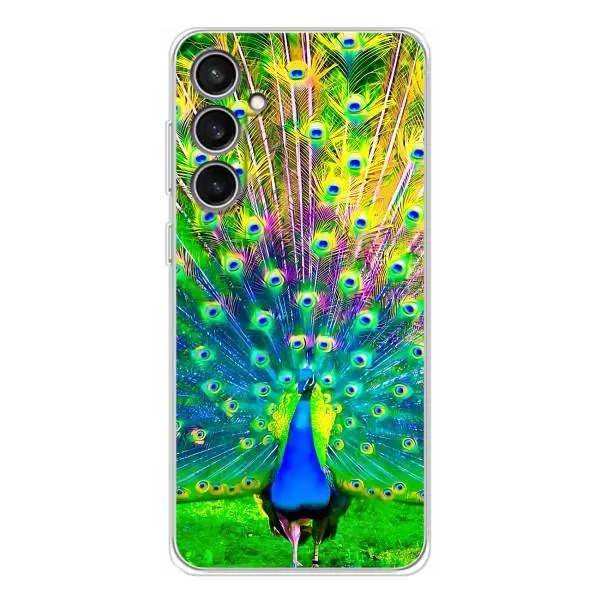 Чехол с принтом «Яркий Павлин» для Samsung Galaxy S24 FE Чехол с принтом «Яркий Павлин» для Samsung Galaxy S24 FE