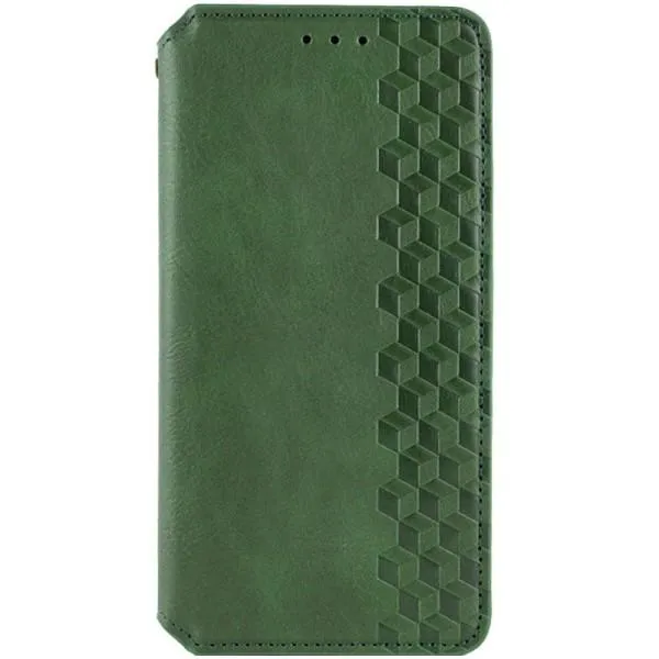 Кожаный чехол-книжка GETMAN Cubic (PU) для Samsung Galaxy S24+ — Зеленый — фото 1