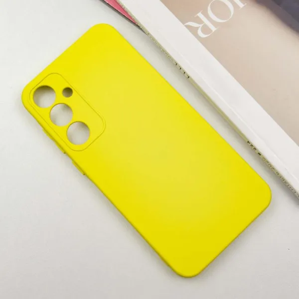 Чехол TPU GETMAN Liquid Silk Full Camera для Samsung Galaxy S24+ — Желтый — фото 2