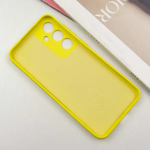 Чехол TPU GETMAN Liquid Silk Full Camera для Samsung Galaxy S24+ — Желтый — фото 3