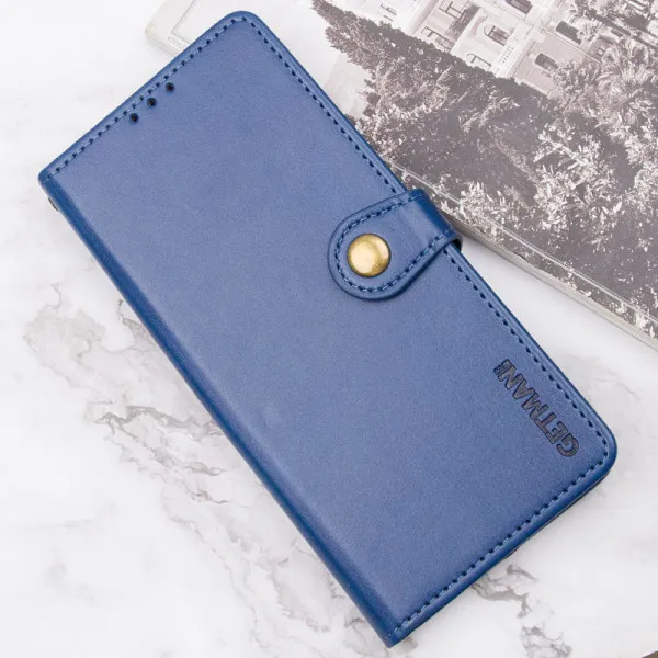 Кожаный чехол-книжка GETMAN Gallant (PU) для Samsung Galaxy S24+ — Синий — фото 5