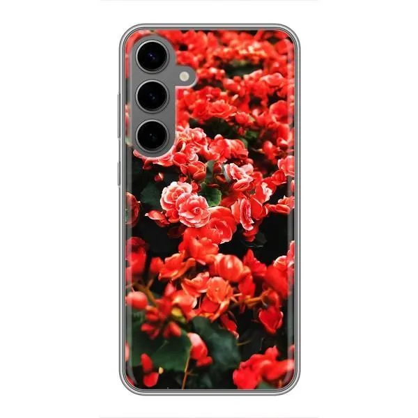 Чехол с принтом «Цветы красные» для Samsung Galaxy S24 Plus Чехол с принтом «Цветы красные» для Samsung Galaxy S24 Plus