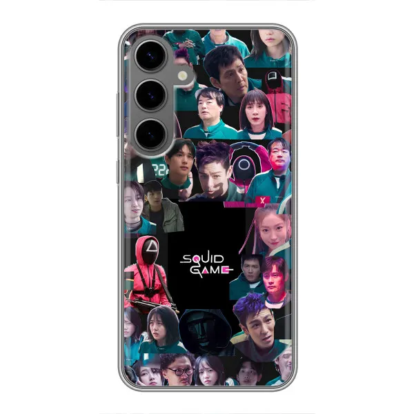 Чехол с принтом «Коллаж Игра кальмара» для Samsung Galaxy S24 Plus