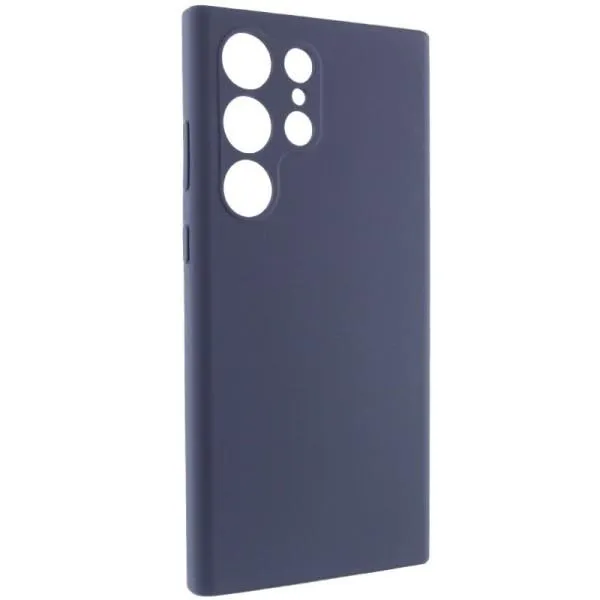 Чехол Silicone Cover Lakshmi Full Camera (AAA) для Samsung Galaxy S24 Ultra — Темно-синий — фото 3