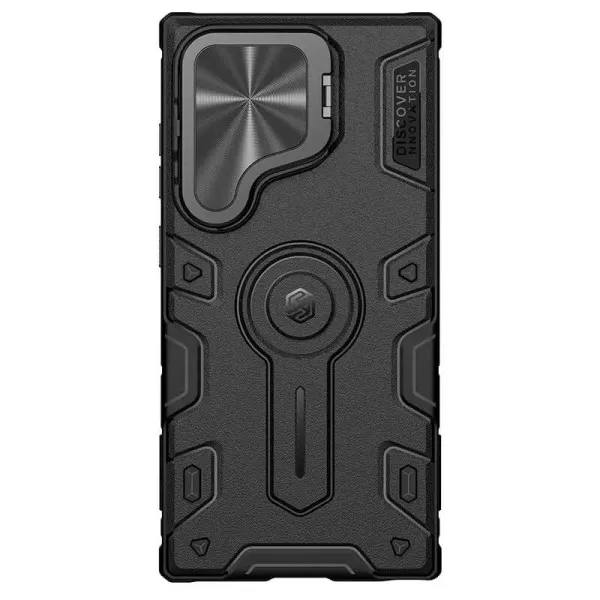 TPU+PC чехол Nillkin CamShield Armor Prop для Samsung Galaxy S24 Ultra — Черный — фото 1