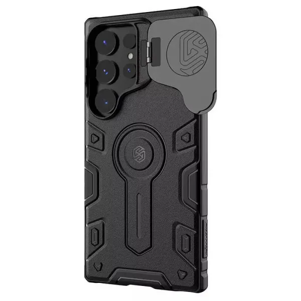 TPU+PC чехол Nillkin CamShield Armor Prop для Samsung Galaxy S24 Ultra — Черный — фото 2