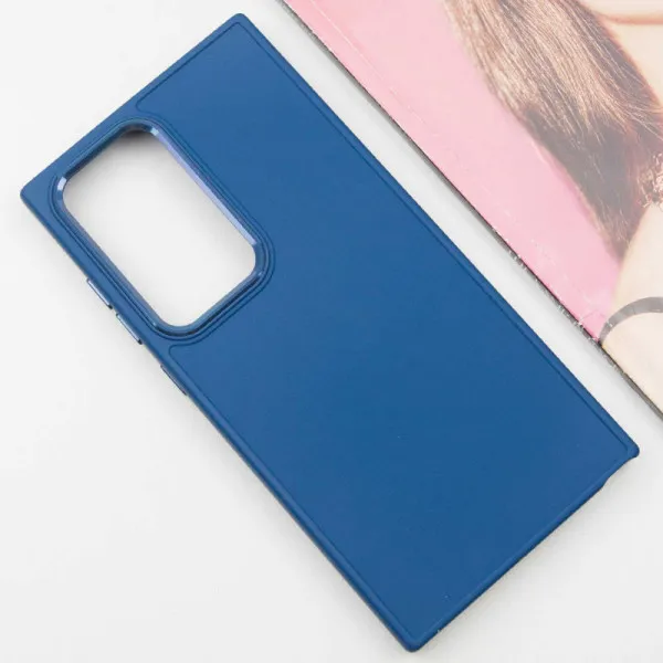 TPU чехол Bonbon Metal Style для Samsung Galaxy S24 Ultra — Синий — фото 3