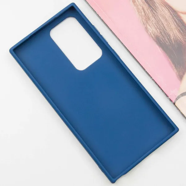 TPU чехол Bonbon Metal Style для Samsung Galaxy S24 Ultra — Синий — фото 4