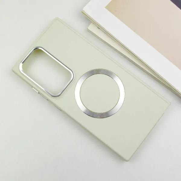 TPU чехол Bonbon Metal Style with Magnetic Fit для Samsung Galaxy S24 Ultra — Белый — фото 3 TPU чехол Bonbon Metal Style with Magnetic Fit для Samsung Galaxy S24 Ultra — Белый — фото 3