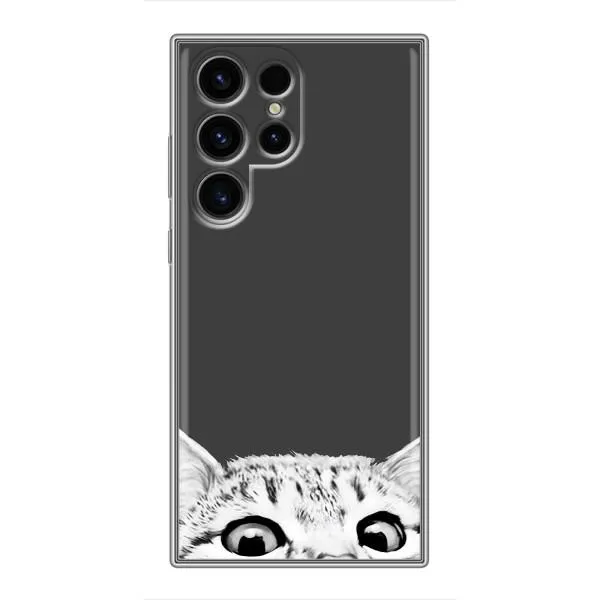 Чехол с принтом «Выглядывает кот» для Samsung Galaxy S24 Ultra Чехол с принтом «Выглядывает кот» для Samsung Galaxy S24 Ultra