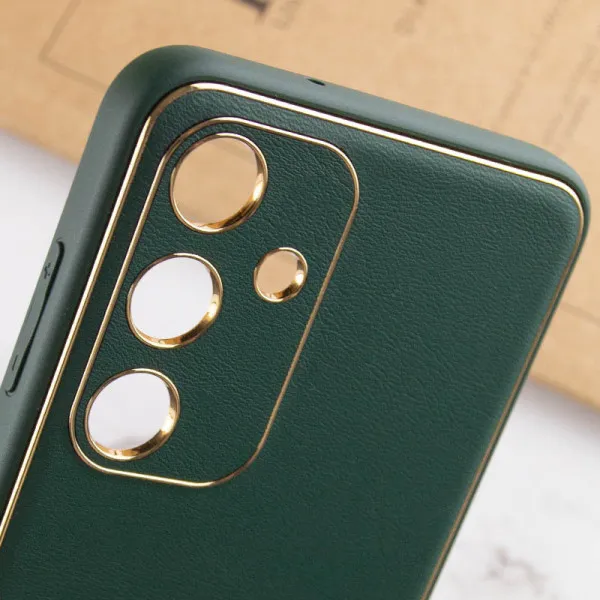 Кожаный чехол Xshield для Samsung Galaxy S24 — Зеленый — фото 5