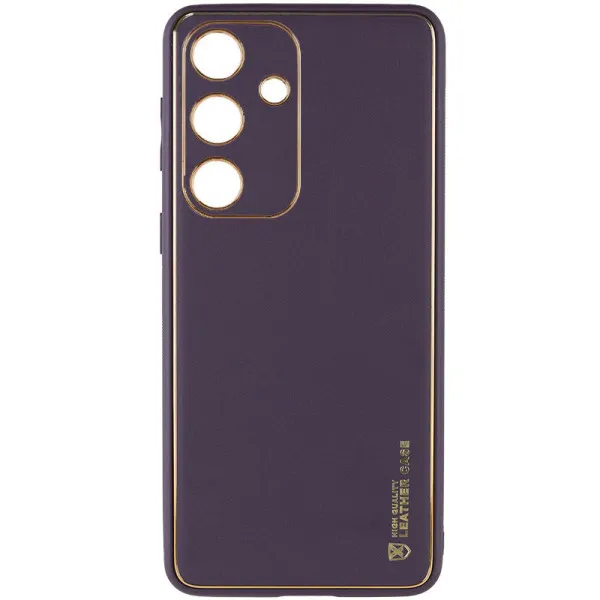 Кожаный чехол Xshield для Samsung Galaxy S24 — Фиолетовый — фото 1
