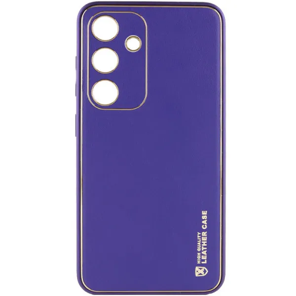 Кожаный чехол Xshield для Samsung Galaxy S24 — Фиолетовый — фото 4