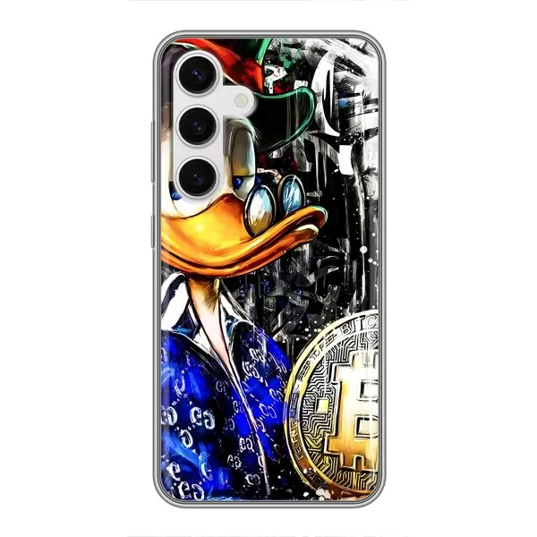 Чехол с принтом «Биткойн Скрудж» для Samsung Galaxy S24