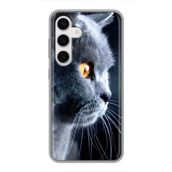 Чехол с принтом «Серый Кот» для Samsung Galaxy S24 Чехол с принтом «Серый Кот» для Samsung Galaxy S24