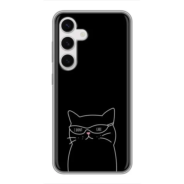 Чохол з принтом «Байдужий кіт» для Samsung Galaxy S24