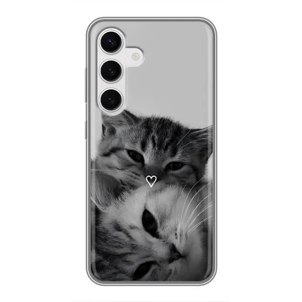 Чохол з принтом «Пара котів» для Samsung Galaxy S24