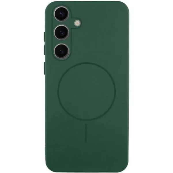 Чехол Silicone Cover Lakshmi Full Camera (AA) with Magnetic Fit для Samsung Galaxy S25 FE — Зеленый — фото 1 Чехол Silicone Cover Lakshmi Full Camera (AA) with Magnetic Fit для Samsung Galaxy S25 FE — Зеленый — фото 1