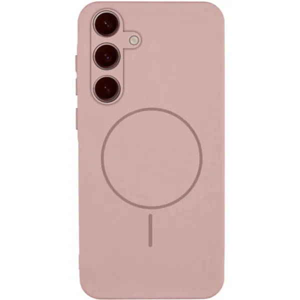 Чехол Silicone Cover Lakshmi Full Camera (AA) with Magnetic Fit для Samsung Galaxy S25 FE — Розовый Чехол Silicone Cover Lakshmi Full Camera (AA) with Magnetic Fit для Samsung Galaxy S25 FE — Розовый