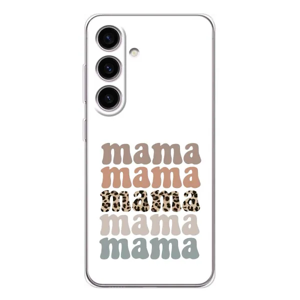 Чехол с принтом «Текстовый коллаж мама» для Samsung Galaxy S25 FE Чехол с принтом «Текстовый коллаж мама» для Samsung Galaxy S25 FE