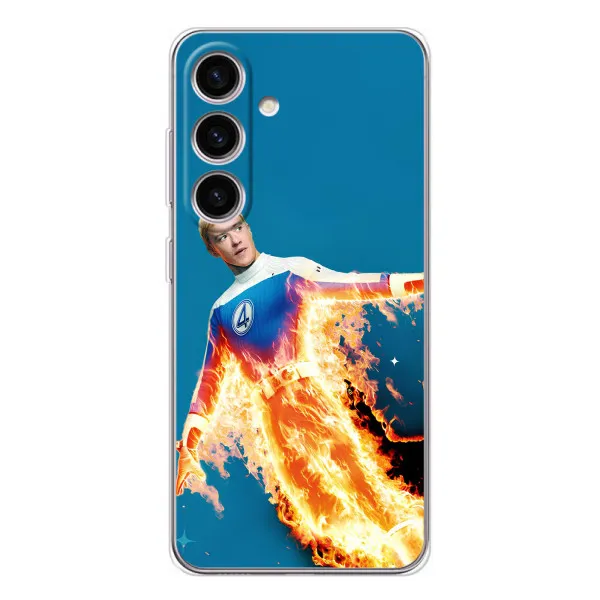Чехол с принтом «Человек-факел в огне» для Samsung Galaxy S25 FE Чехол с принтом «Человек-факел в огне» для Samsung Galaxy S25 FE