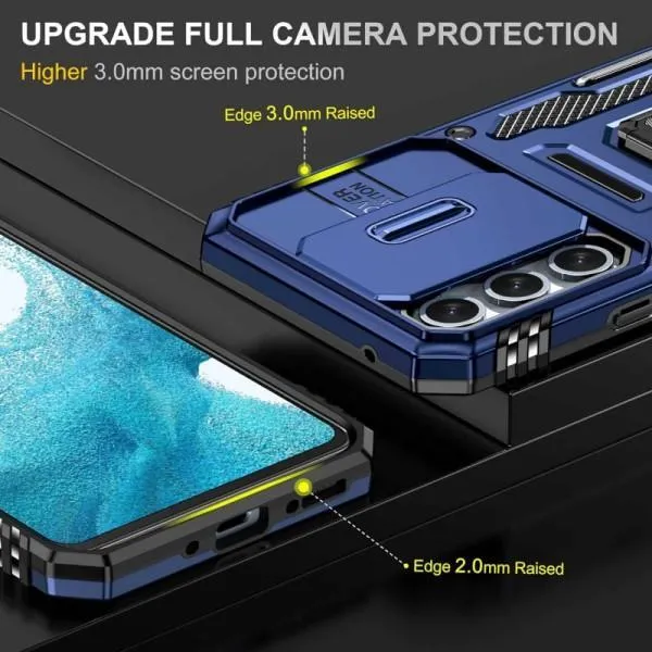 Ударопрочный чехол Camshield Army Ring для Samsung Galaxy S25+ / S24+ — Синий — фото 5